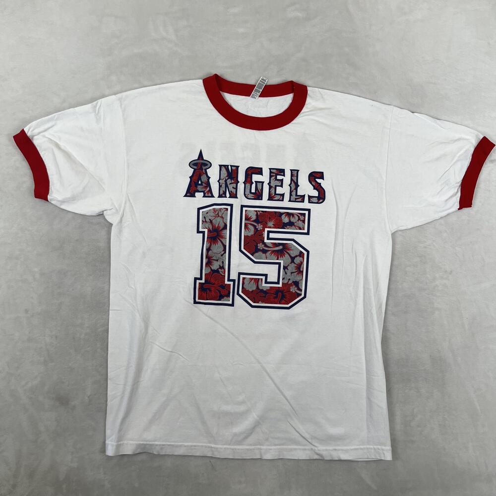Los Angeles Angels Shirt Mens XL White MLB Baseball 15 Ringer SGA